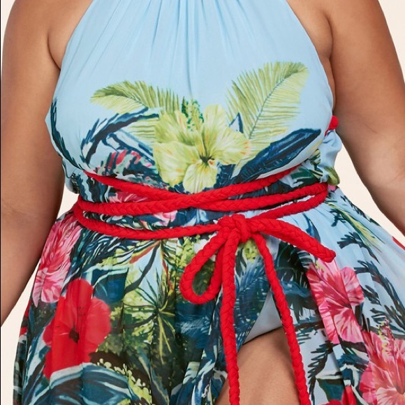 Latiste Tropical Leaf Rope Maxi Dress - Picture 9 of 13